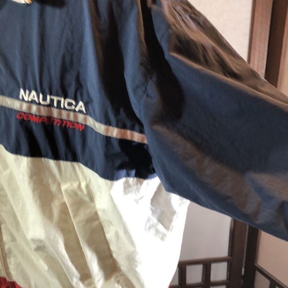 Vtg 90s Nautica Competition Mens Jacket Windbreaker Color Block - Picture 8 of 16